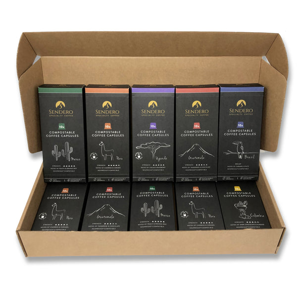 Mixed Box | 100 Compostable Capsules £0.30/capsule